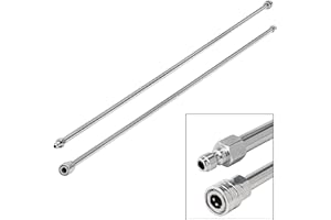 RIDGE WASHER Pressure Washer Wand Extension, 120 Inch Replacement Lance, Stainless Steel Power Washer Extender, 1/4' Quick Connect Fitting, 4000 PSI (2 Wands 60" Each)
