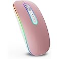 cimetech Mouse Wireless Bluetooth, Ergonomic Rechargeable Computer Mice, Quiet Ultra Slim LED Sleek USB Mouses, Suitable for Keyboard and Mouse Pads for Desk, Ratones for Oneself, Girlfriend or Mom