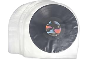 100 Pieces of Vinyl Record Inner Sleeves Anti-Static Protective Cover for 12" Records (Vinyl Record Inner Sleeves)