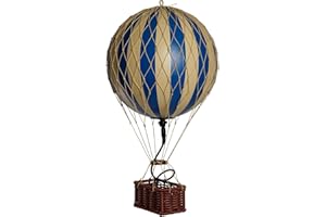 Authentic Models LED Hot Air Balloon Lanterns: Magical Night Sky Decor | Hot Air Balloon Decor | Lighted Lantern for Enchanting Evenings | Remote Control Included - Travels Light LED, Blue