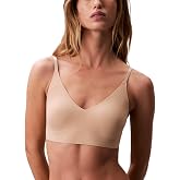 Calvin Klein Women's Invisibles Comfort Lightly Lined Seamless Wireless Triangle Bralette Bra