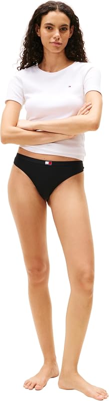 Women 5 Pack Thong White (Black/Black/Black/Black/Black) XL