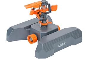 LINEX Impact Water Sprinklers for Yard and Lawn, Adjustable 360 Degree Impulse Sprinkler for Large Area Coverage