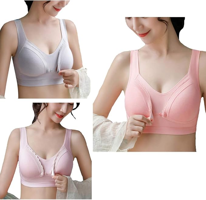 MOONMALLS Maternity Bra Women's Full Busted Seamless Nursing Comfort Sleep Bra 3Pack at Amazon