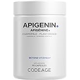 Codeage Apigenin Supplement, 3-Month Supply, Daily Flavonoid Chamomile Extract, Phospholipid Complex, Non-GMO Sunflower Oil, 