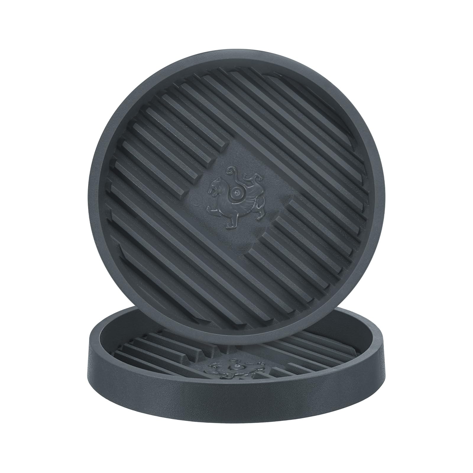 M METERXITY 2-Pack Plant Saucer, 7.9 Inch 20cm Flower Pot Saucers, Thicker Anti-Rot Root Plastic Plant Saucer for Indoor/Outdoor Potted Plant/Plant Water Catcher Tray [Cement Ash]