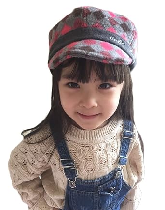 Amazon Co Jp ビグッド Bigood 暖かい 子供用 ベレー帽 チェック柄