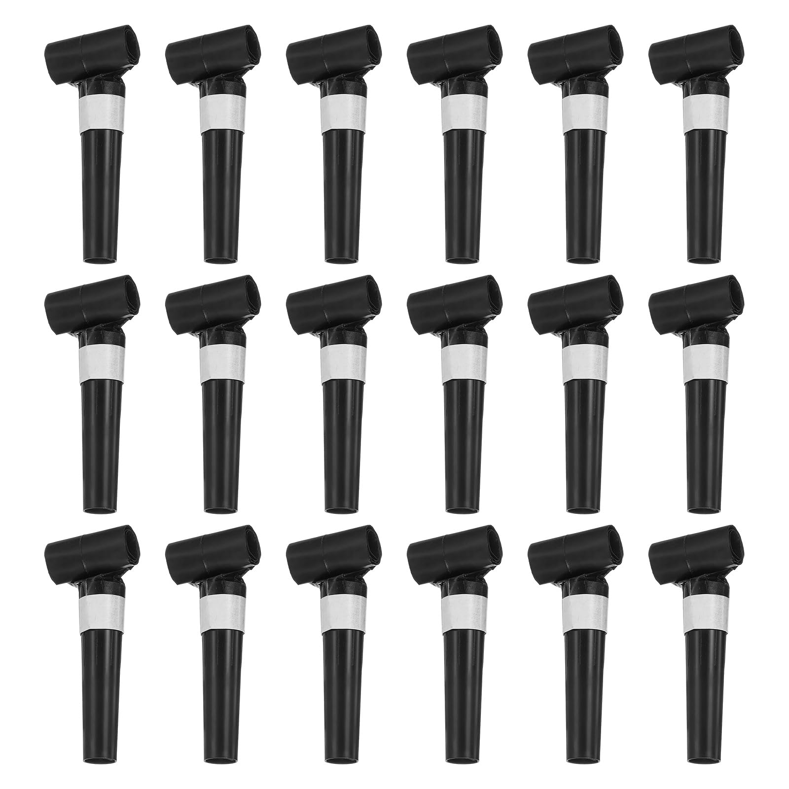 sourcing map 20 Pcs Colorful Noise Makers Plastic Party Blowers Party Favors for Birthday Parties Holiday Christmas New Years Gift Favors, Black — image 1