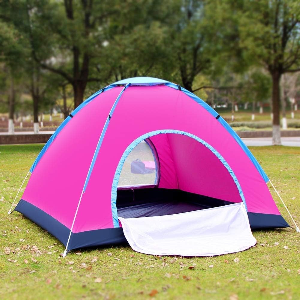 LAL6 Ultralight Camping Tents For Family 2-4 Person,Large Outdoor Pop Up Tent,Double Layer,Waterproof &UV Coated,With Carry Bag