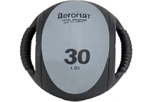 Aeromat Dual Grip Power Medicine Balls for Abdominal Training and Rotational Movements - 9" Diameter - Weights Color-Coded