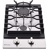 12" Gas Cooktop Dual Fuel 2 Sealed Burners Stainless Steel Drop-In Gas Stove DM223-SA01BZ Gas Hob