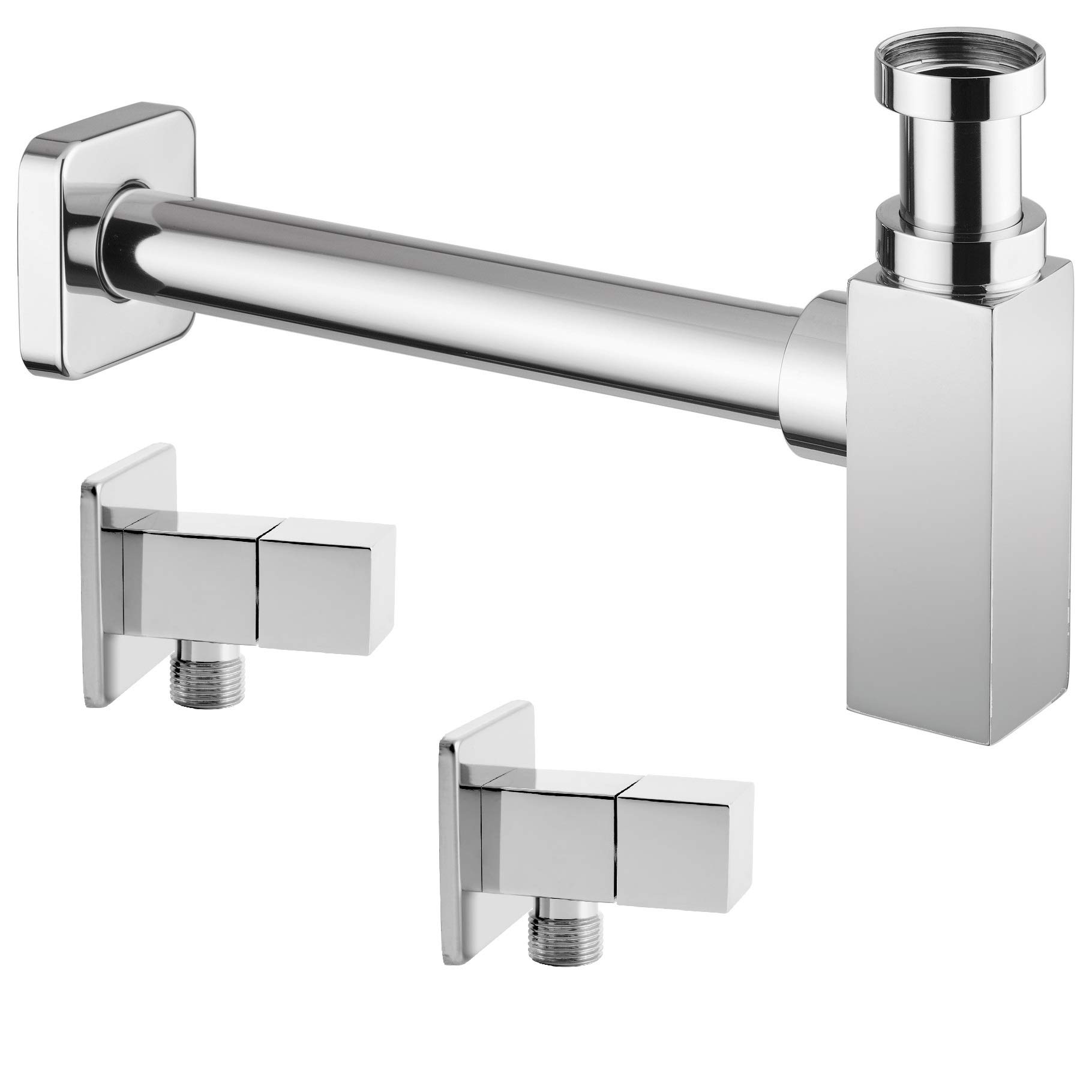 Designer Siphon Set Quadro – Solid Chrome-Plated Brass