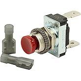 Fastronix AC/DC Red Momentary Push Button Switch with 14-16 ga. Terminals