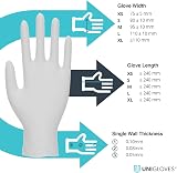 Unigloves White Pearl Nitrile Exam Gloves Medium 100/Pk Powder Free Latex Free view 5