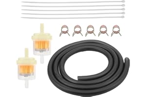 PowerMotor 3/16 Inch Gas Fuel Line Filter Hose Universal Kit,Replacement for GY6 50cc 90cc 150cc 139QMB 157QMJ Taotao SSR Apo