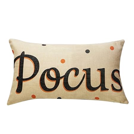 TTLOVE Halloween Pillow Cases Linen Sofa Pumpkin Ghosts Cushion Cover Home Decor Leinen KissenbezüGe KüRbis Geister Kissenbez