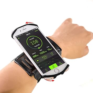 Amazon 高品質なスマホ アームバンド ランニング 180 回転式 スマホ