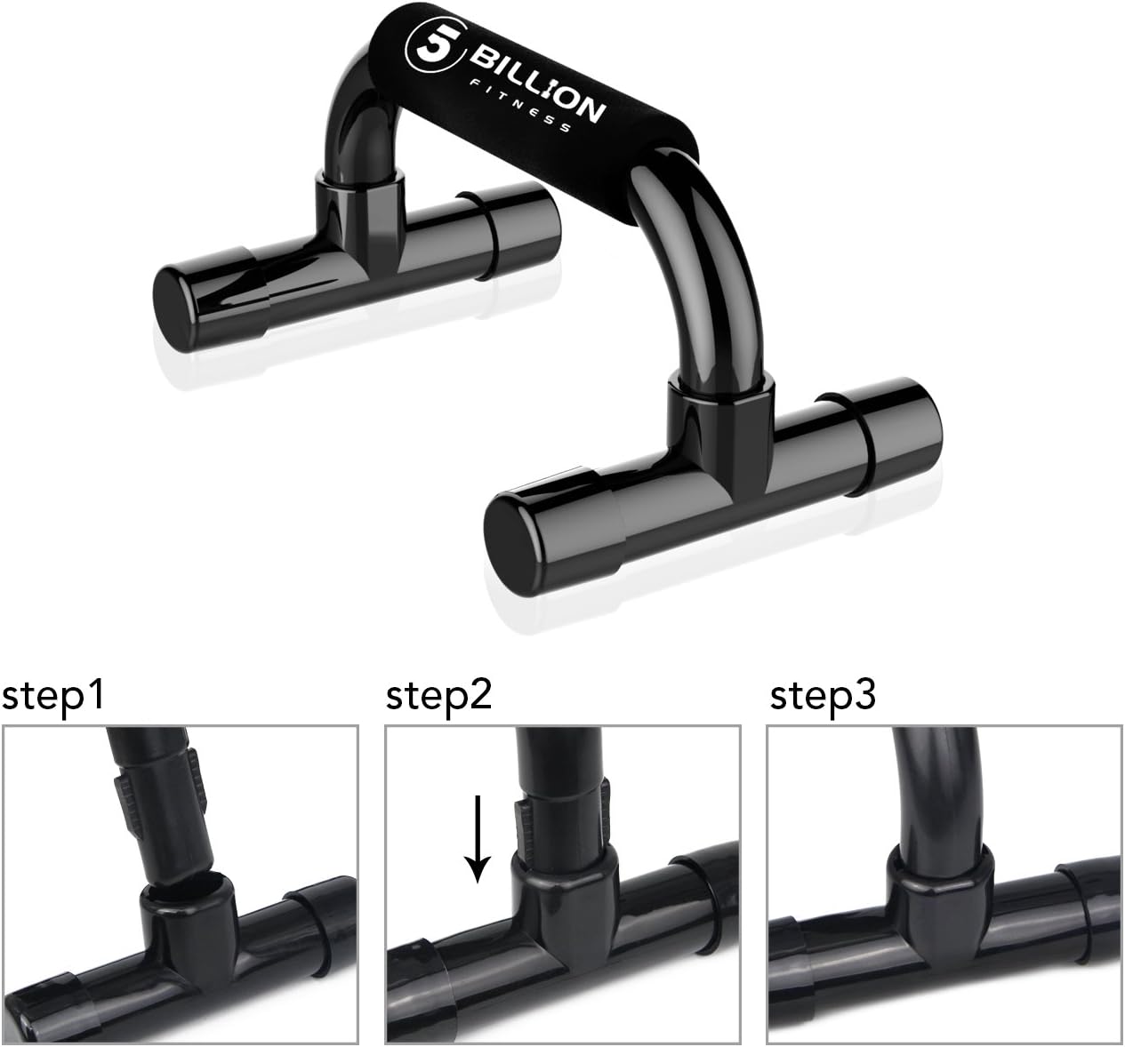 5BILLION Push Up Bars - Workout for Home Gym & Fitness - Great for Muscle Training - Foam Handle : Sports & Outdoors