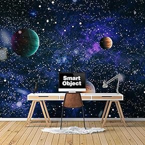 Wall Murals for Bedroom Great Universe Giant Planets Removable Wallpaper Peel and Stick Wall Stickers - 66x96 inches