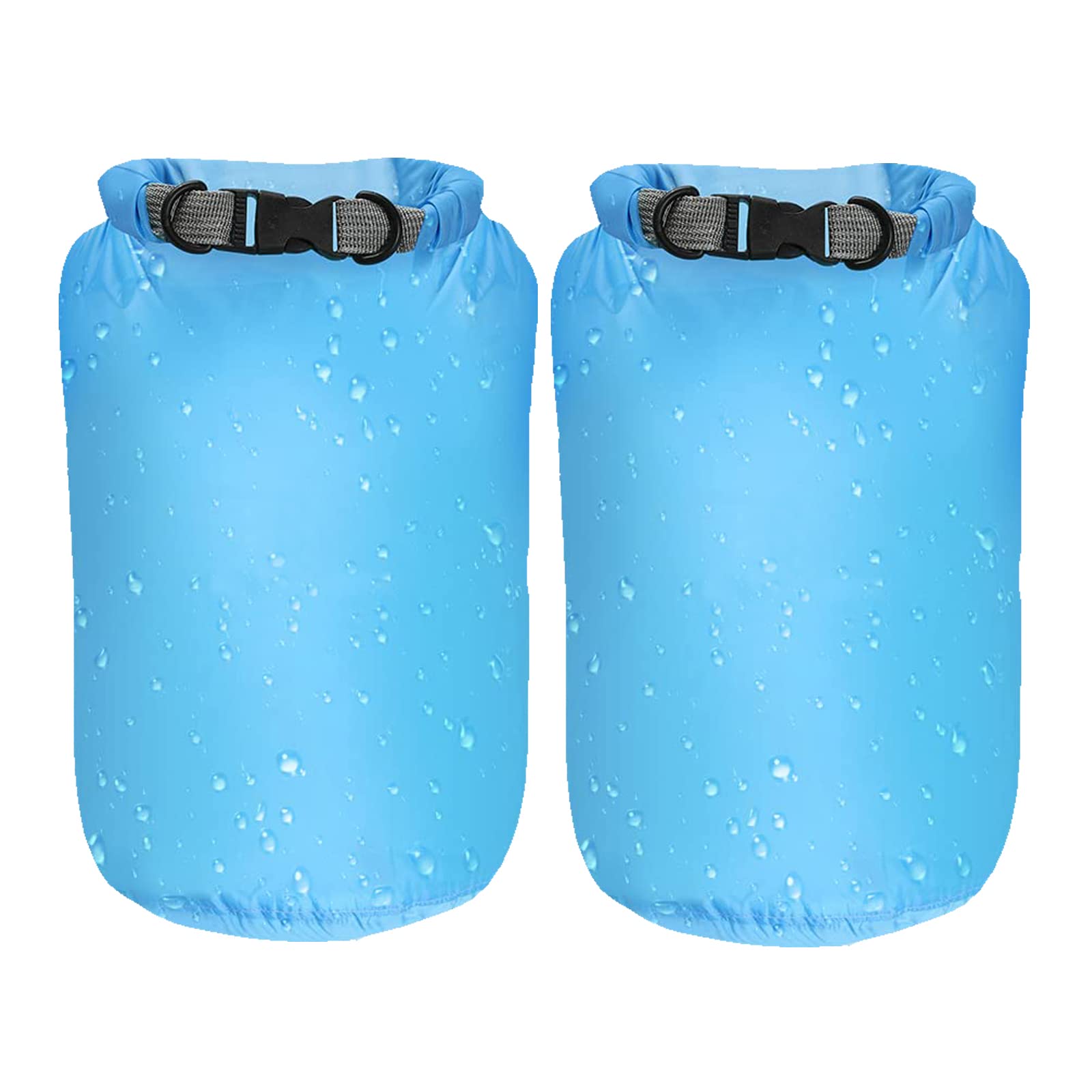 Desoto 2 Pcs Dry Bags Lightweight Dry Sacks Waterproof Dry Compression Sacks Ultimate Dry Sack for Outdoor Hiking Fishing Water Sports(40L Blue)