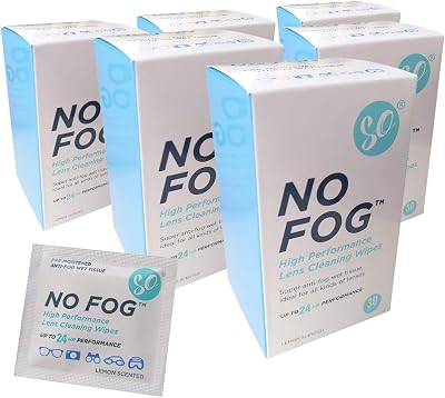 SO NO Fog Anti-Fog Wipes 180 Pack Glasses Lens Cleaning_SO Brand