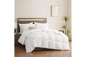 ACCURATEX Duvet Insert Queen Size, 100% Cotton Shell with 500GSM Fluffy Down Alternative Filling, Warm&Thick White Hotel Bed 