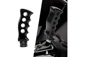 gunroil 1 Pack Manual Car Gear Shift Knob with Adapter, Waterproof Durable Metal Vehicle Transmission Spanner with Screws, Universal Automotive Shifter Accessories for Truck SUV Car (Black)