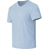 KESIHAN Men's T Shirts V Neck 2 Pack Tees Breathable Everyday Essential Casual Tops