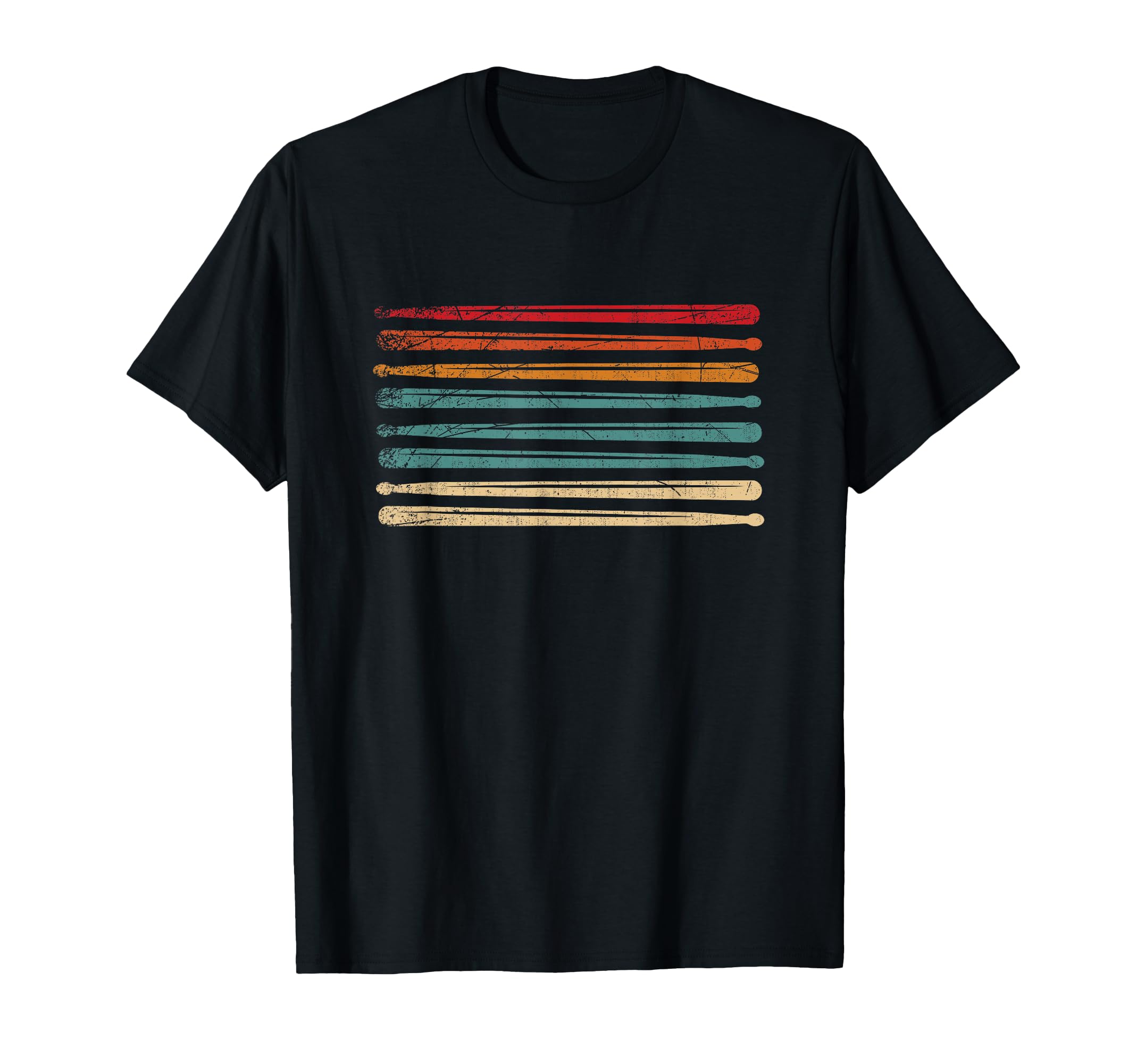 Retro Drumsticks Drummer Percussion Music Drums Player Drums T-Shirt