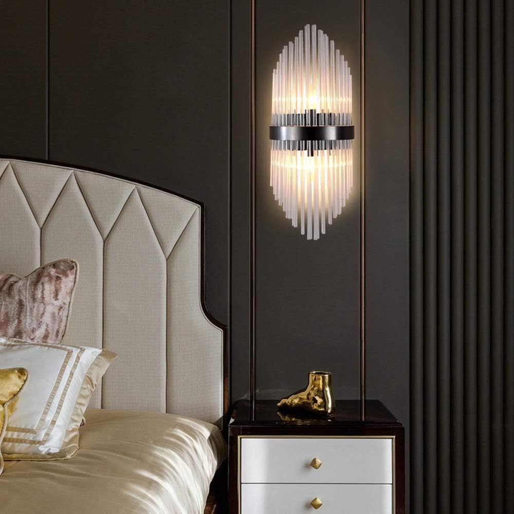 LED Crystal Tube Wall Sconces Wall Light, Postmodern Interior Decoration Wall Lamp - Indoor Auxiliary Wall Lighting Fixture, Gold Finish Wall Sconce For Living Room Hallway Hotel Bedroom