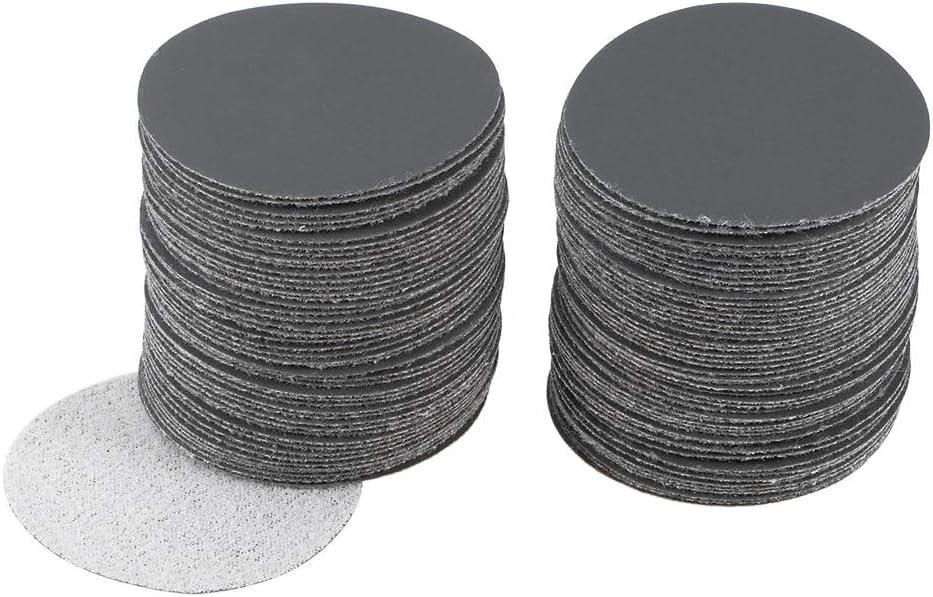TA-VIGOR 100Pcs 50mm Wet and Dry Sanding Discs, 1500 Grit 2 Inch Hook and Loop Sandpaper Electrostatic Sand Planting Silicon Carbide Sanding Discs