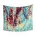 Ussuperstar Boho Psychedelic Elephant Tree of Life Floral Tapestry Hippy Mandala Gypsy Wall Hanging Sheet Coverlet Picnic Blanket Bedspread Curtain Decor Table Couch Cover Beach Yoga Throw L BY3