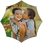CanvasChamp Custom Umbrella with Photo & Text - Personalized Folding Umbrella for Sun, Rain & Travel
