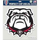 NCAA University of Georgia 38467013 Perfect Cut Color Decal, 8" x 8", Black