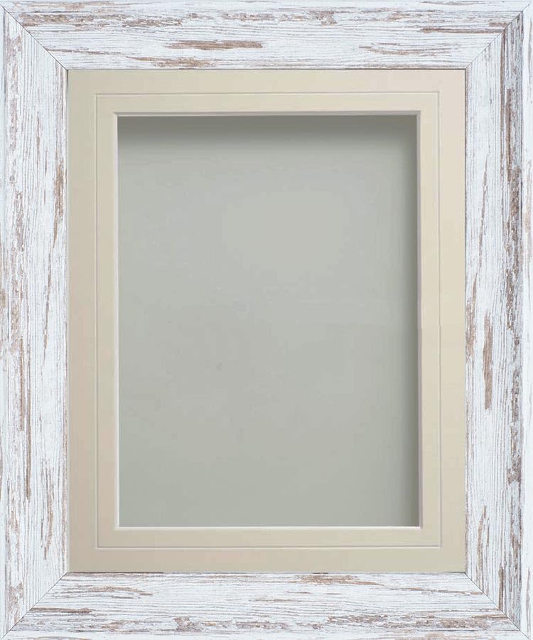 Frame Company Lynton Driftwood Photo Frame with Ivory V-Groove Mount, 8x6 for 5x3 inch, fitted with perspex — image 1