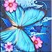 Dteck Case for Samsung Galaxy Tab 3 (8.0 Inch, 2013 Released, Model Number SM-T310 /SM-T311 /SM-T315) - Slim Lightweight Leather Wallet Stand Flip Cute Cover with Auto Sleep Wake (Butterfly Flower)