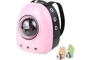 RURULENLEN La-bao-bao Backpack Mini, Cute & Realistic Doll Accessories with Adjustable Straps, Perfect Miniature Pet Space Carriers for Display, Photography, and Collection(Pink)