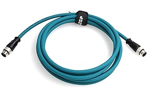 ZBLZGP M12 4 Pin Cable Standard D Code Connector Flame Retardant Cable Structure Adaptable to High Temperature Environments for Power and Energy Facilities 2M