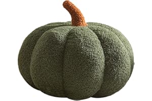 Maxpetus 3D simulated pumpkin pillow plush pillow sofa cushion (7.8inch, Olive)