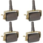 Metal Stem Heavy Duty Bed Frame Wheels Casters Rollers with Socket Sleeve Insters, Set of 4 Locking