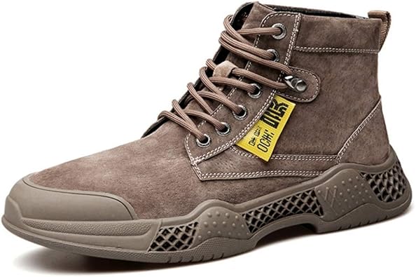 Amazon Lecmt ブーツ メンズ メンズブーツ マウンテンブーツ ショートブーツ ワークブーツ 軽量 メンズシューズ レースアップ 男性 紳士靴 ハイカット スニーカー カジュアル お洒落 革靴 登山 アウトドア カジュアル 秋 レースアップシューズ