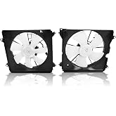 Pack of 2 Radiator Cooling Fan Assembly Compatible with Accord 2013-2017 | w/Blade Motor &amp; Shroud Replace # 386155A2A01 190155A2A01 601420