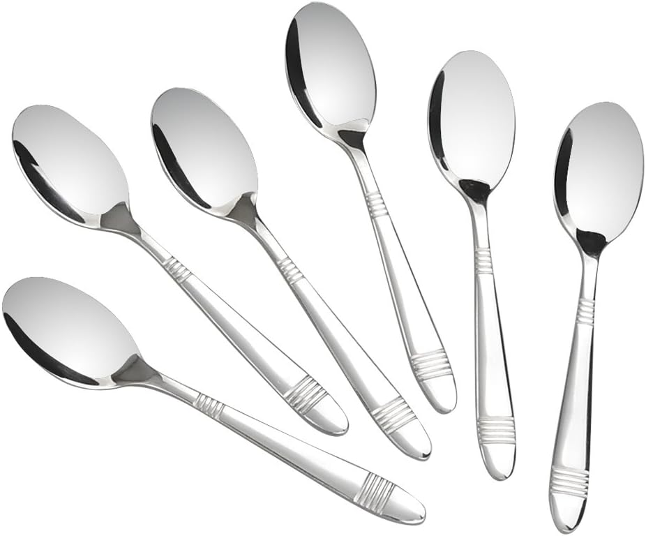 Bblie 12 Pieces Coffee Spoons, Small Dessert Spoons Stainless Steel