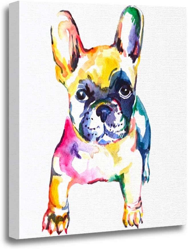french bulldog painting on canvas