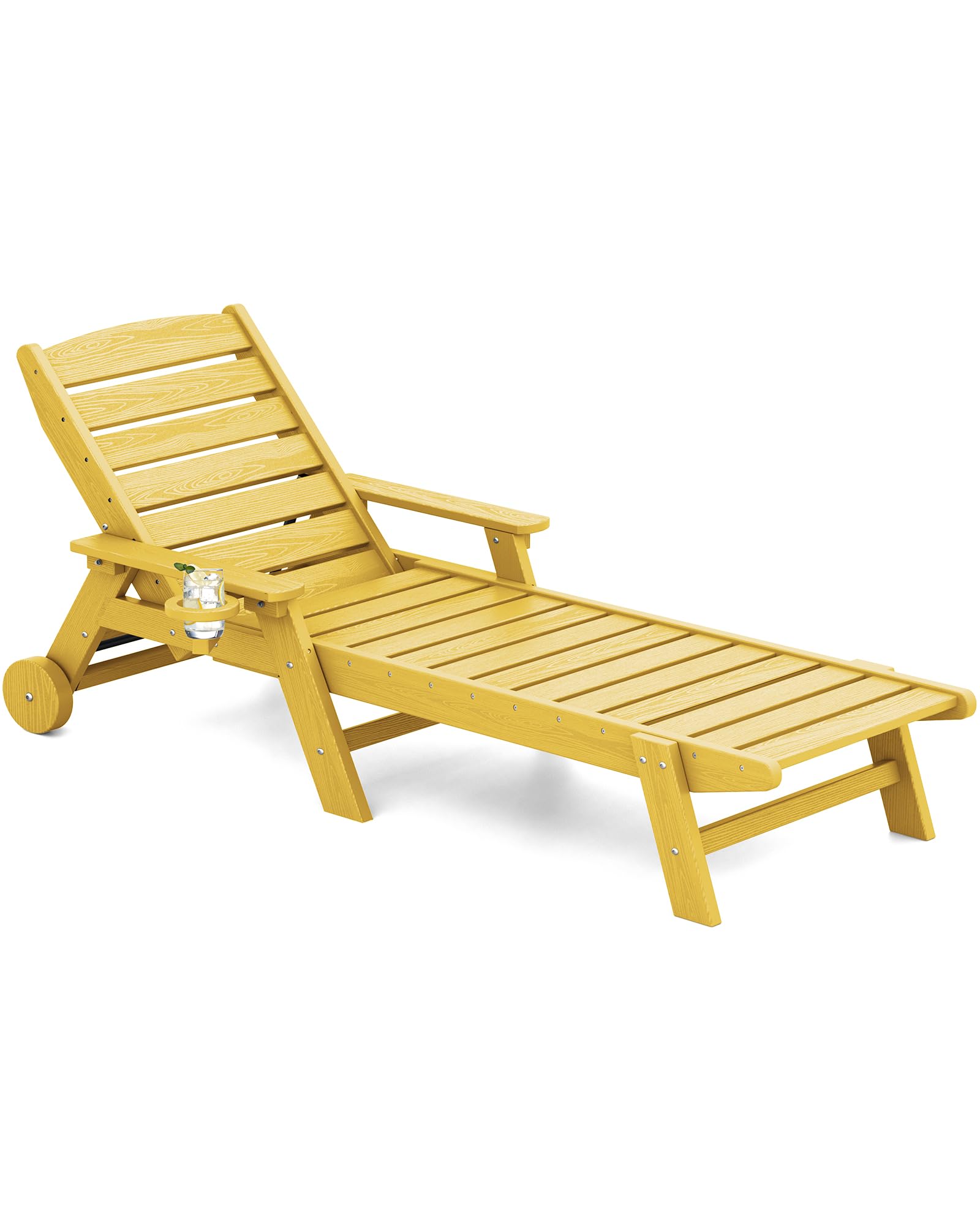 SERWALL Patio Chaise Lounge Chair, 5 Positions
