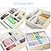 Onerbuy 8pcs Adjustable Grid Drawer Dividers DIY Plastic Closet Separator Tidy Organizer Container for Underwear Socks Belt Office Supplies(White)