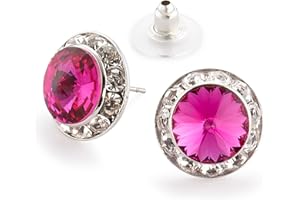 Star Light Crystal Jewelry | Colorful Rhinestone Pierced Earrings for Dance, Pageant, Prom, Performance, Wedding or Special Event