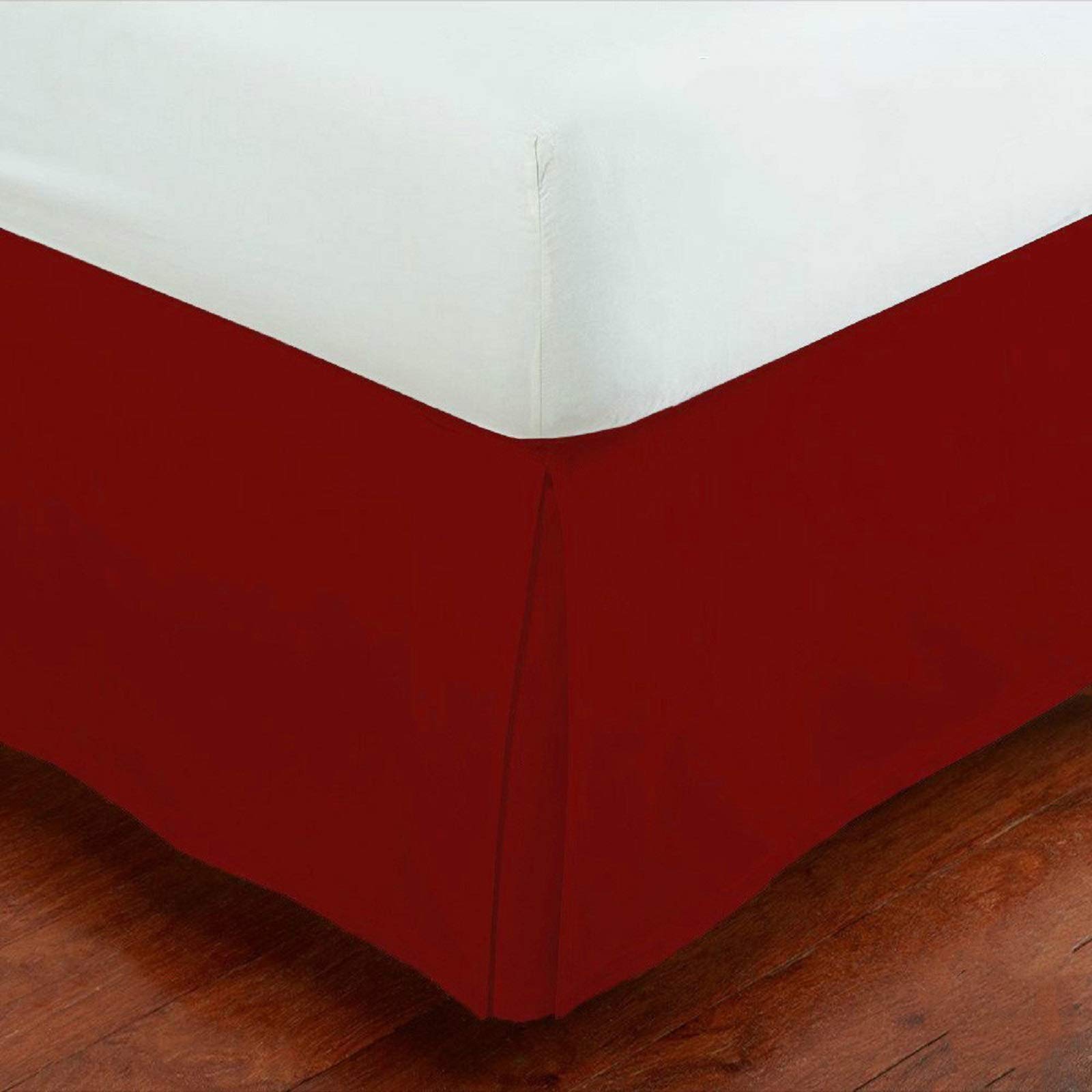 Photo 1 of Fancy Collection Easy Care Tailored Microfiber Bed Skirt Solid New (Queen, Red)