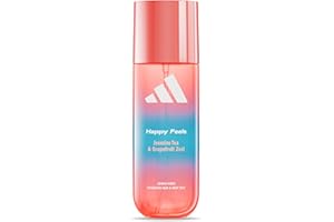 adidas Vibes Happy Feels Fragrance Hair & Body Mist for Women, Mood-Boosting, Notes of Jasmine Tea & Grapefruit Zest, For Any Occasion, 7.9oz