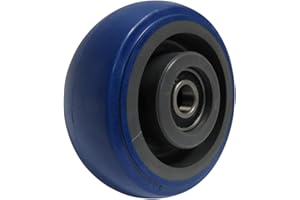 RWM Casters - SWB-0520-08 Signature Premium Rubber Wheel, Precision Ball Bearing, 500 lbs Capacity, 5" Wheel, Dia, 2" Wheel, Width, 2-7/16" Plate Length